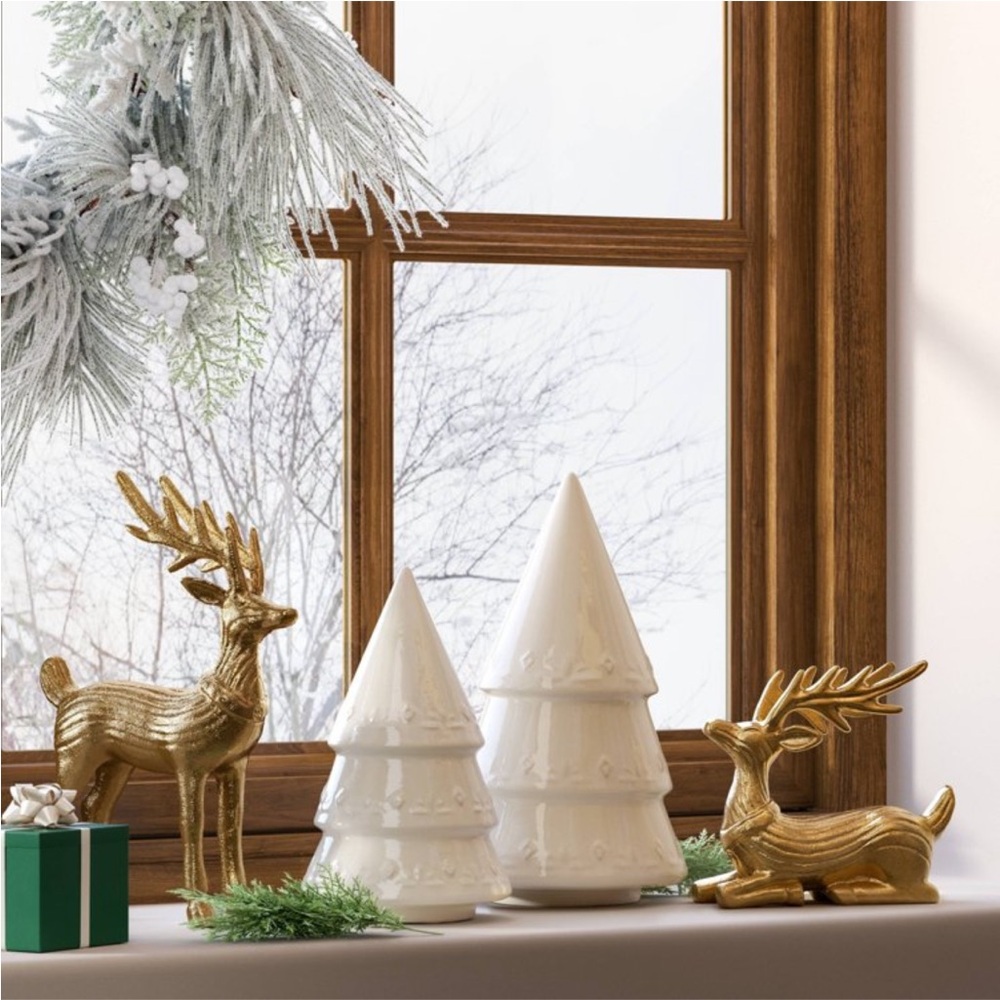 NEW Threshold Ceramic White Tree Decor
